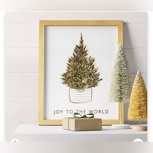 NWT 15”x12” Joy to the World Christmas Tree framed